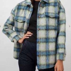 Free gift:2 Raybans! NWT Xsmall Rails Turner shacket colbat lime